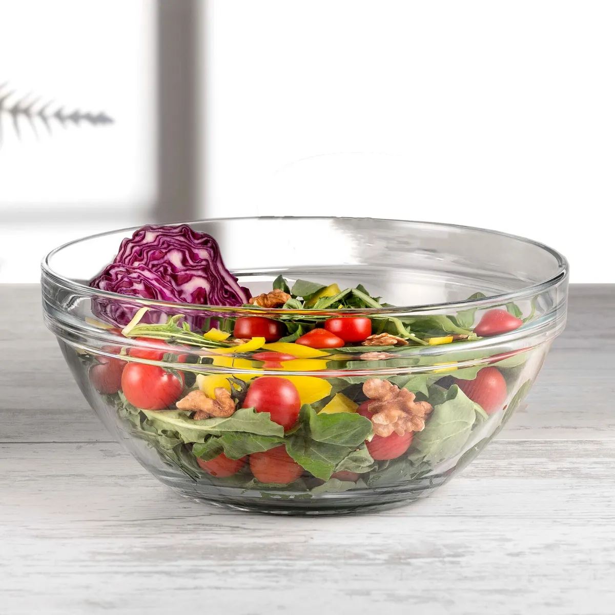 Set boluri sticlă (6 buc) Chefs-K - 595 - 896PBH1402 | sticlă 100% | 6,3 x 6,3 x 14 cm | Transparent