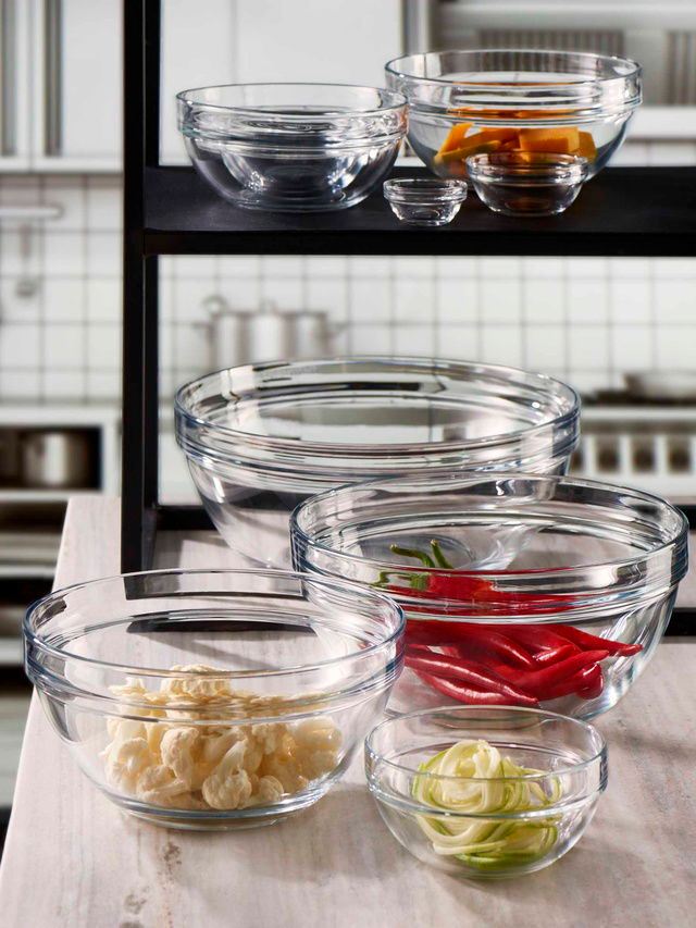 Set boluri sticlă (6 buc) Chefs-K - 595 - 896PBH1402 | sticlă 100% | 6,3 x 6,3 x 14 cm | Transparent