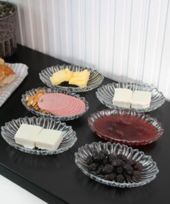 Set platouri sticlă (3 buc) Aurora 3 - 896PBH1406 | sticlă 100% | 10 x 15 x 2 cm | Transparent