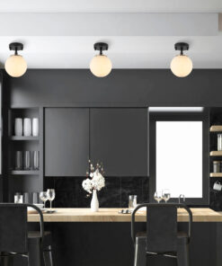 Candelabru Atmaca - 10210 | corp metal, sticla | H:23 cm | Negru/Antic