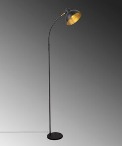 Lampadar Varzan - 10855 | corp metal, metal | H:162 cm | Negru/Antic