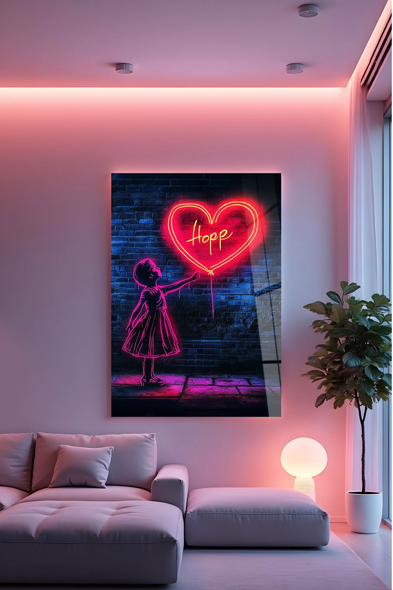 Tablou înrămat Hhlneon0030 - 70 x 100